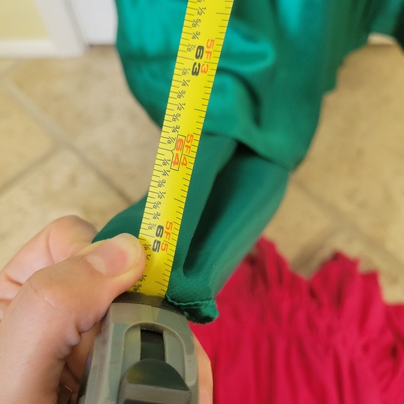 Blondie NITES Evening Gown Maxi Dress Green Satin Crossback BUTTERFLY - Picture 16 of 16